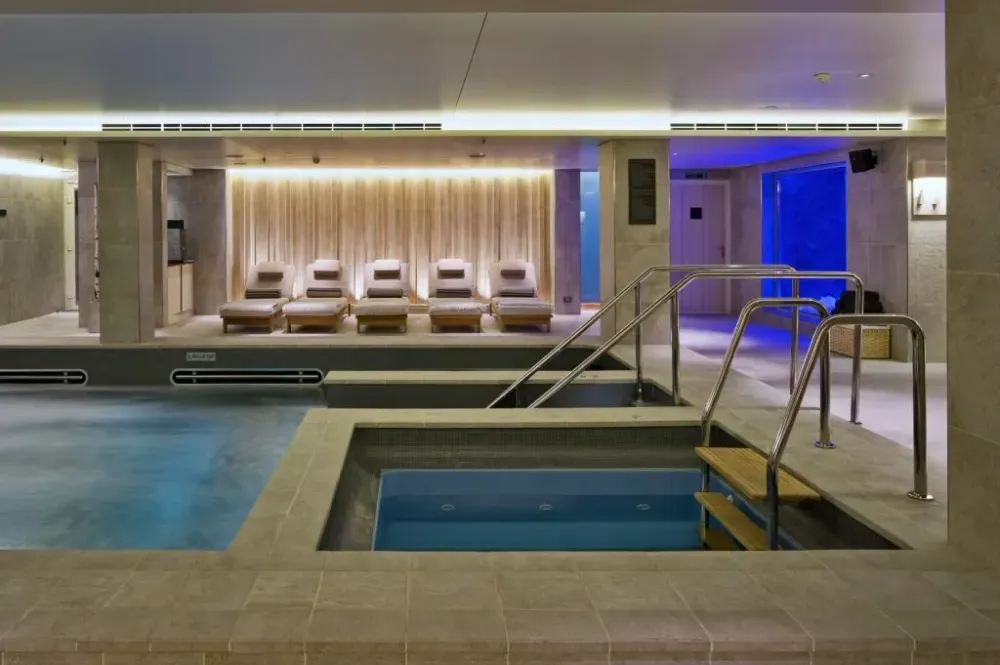 interior view of cruise ship spa.